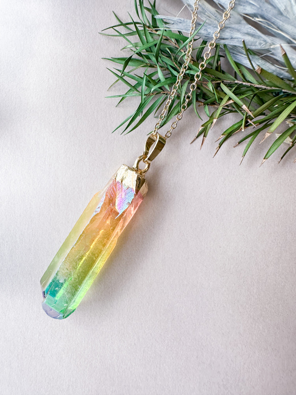 水晶ペンダント ネックレス ポイント水晶 ペンデュラム ミスティック