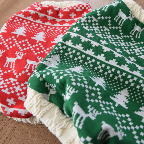 犬服 リバーシブルジャガードニットのクリスマスタンクトップ ペット服