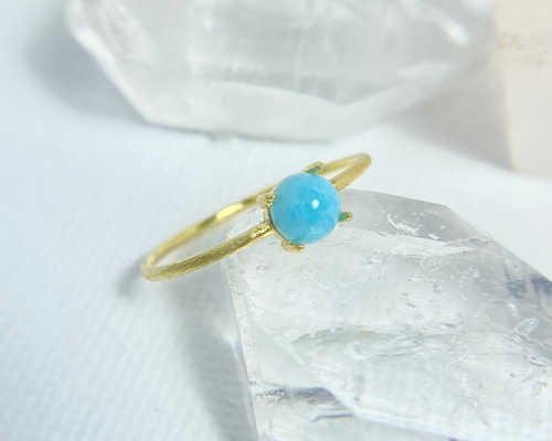 天然ヘミモルファイトリング （選べるサイズ） 原石から磨いた1点もの