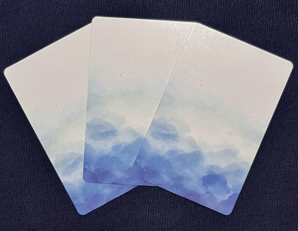 シンプルな青のルノルマンカード　ルノルマン　和風　筆絵　占術　青い　青　和 5枚目の画像