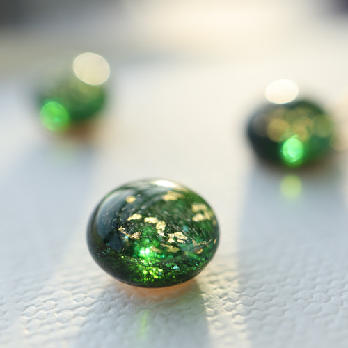 煌めきガラスのクリスマスコフレ ピアス ＆ ネックレス ブルー