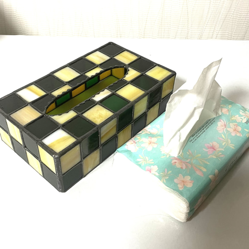 定番のお歳暮 ステンドグラス ティシュBOXカバー その他インテリア雑貨 ゆう その他