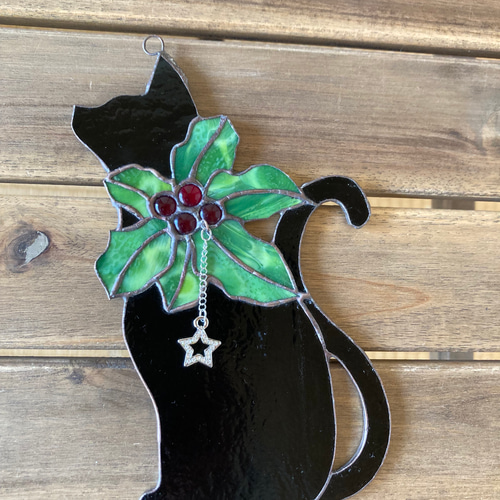 クリスマス柊シリーズ『ネコ』オリジナルステンドグラス その他