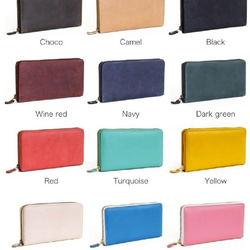 *【越用越熟悉】圓形拉鍊長款皮夾 大容量 推薦 黃色 HAW001 第10張的照片