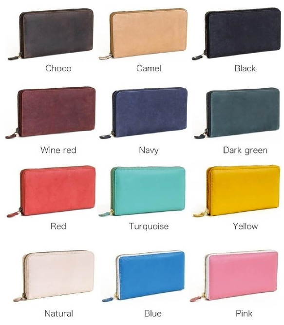 *【越用越熟悉】圓形拉鍊長款皮夾 大容量 推薦 黃色 HAW001 第10張的照片