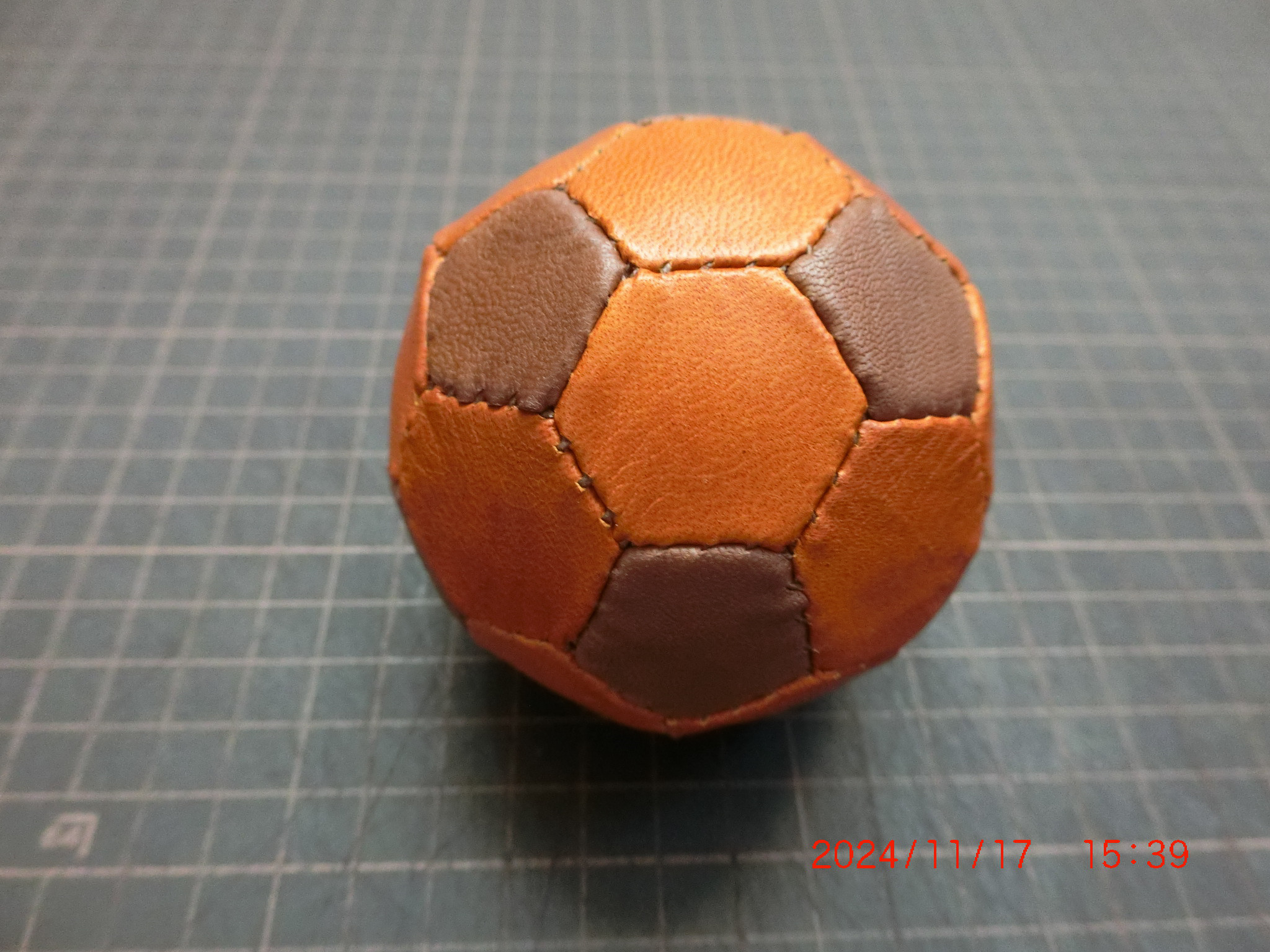 80's 本革手縫い サッカーボール ヴィンテージ 昭和レトロ PEACOCK