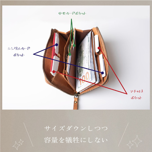 【ソフトレザーに一目惚れ】財布 レディース TIDY2.0 TIDY タイディ 長財布 上品 HAW021-MO 16枚目の画像