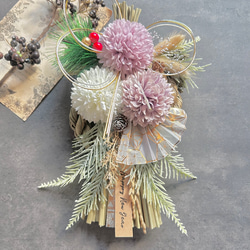 お正月飾り　お飾り　しめ飾り　しめ縄リース ラスト一点【再販】No.24 ナチュラルわらのしめ縄リース2026