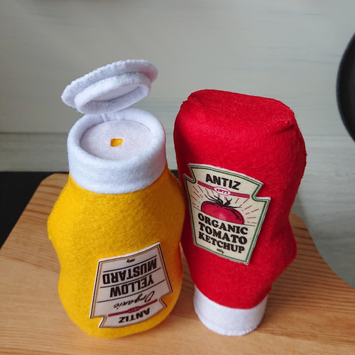 受注製作】フェルト ままごと 調味料 マスタード・マヨネーズ(1