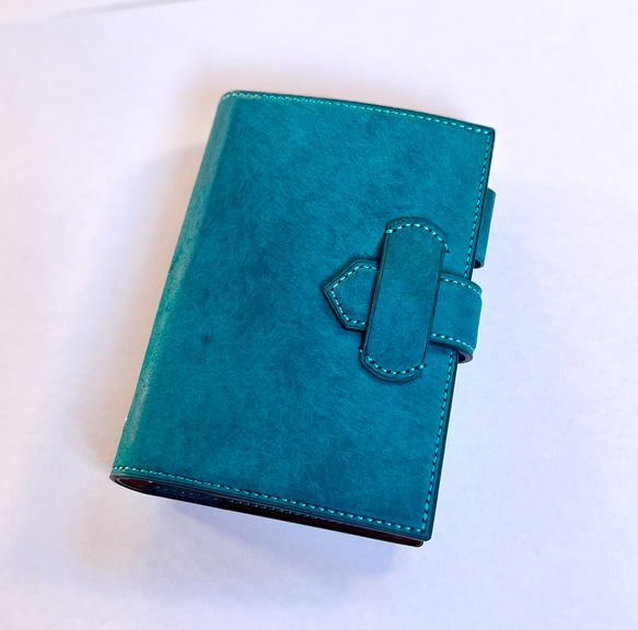 【M5スクエア】システム手帳　イタリアンレザー　ハンドメイド　マルゴーフォグ M5スクエア】システム手帳 イタリアンレザー ハンドメイド マルゴー