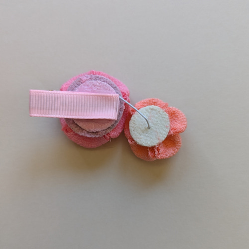 ベビークリップ 髪飾り☆つまみ細工 七五三・桃の節句 ヘアクリップ