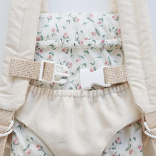 No.350 ドールキャリア　抱っこ紐　おままごと　人形　刺繍 40d7fd2d280452c2d841cf551b2185