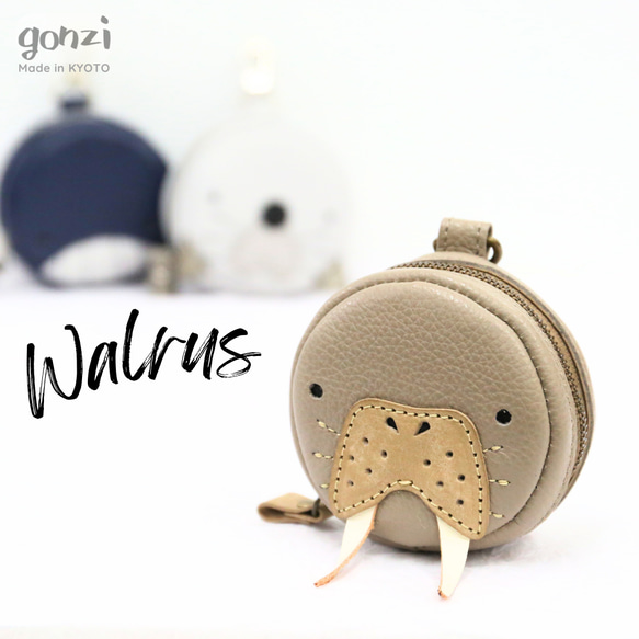 セイウチ 丸ミニポーチ ゴルフボール ケース チャーム プレゼント