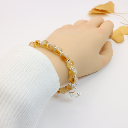 ✨New✨【Honey】天然石シトリンブレスレット・11月誕生石♪送料