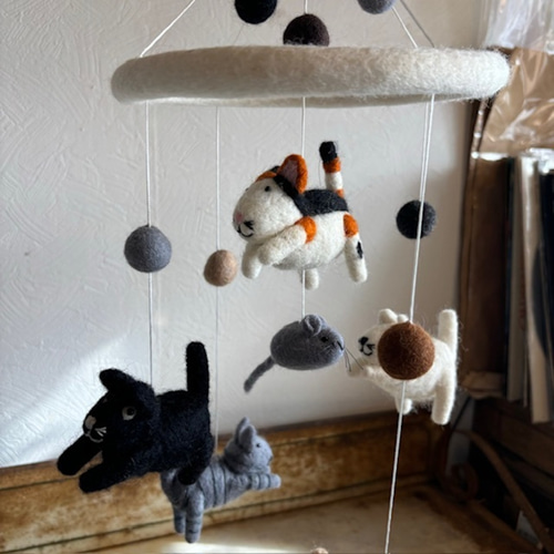 ‼️専用‼️‼️ 羊毛フェルト　ハロウィン　猫　タペストリー　ハンドメイド　インテリア 8d6167264f1b8fb6eae70e4d4d38dd