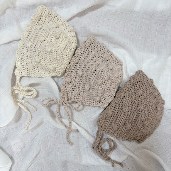 【ハンドメイド】ベビーボンネット☀︎ 赤ちゃんの帽子を大人用に作ってみましたI made an adult size baby