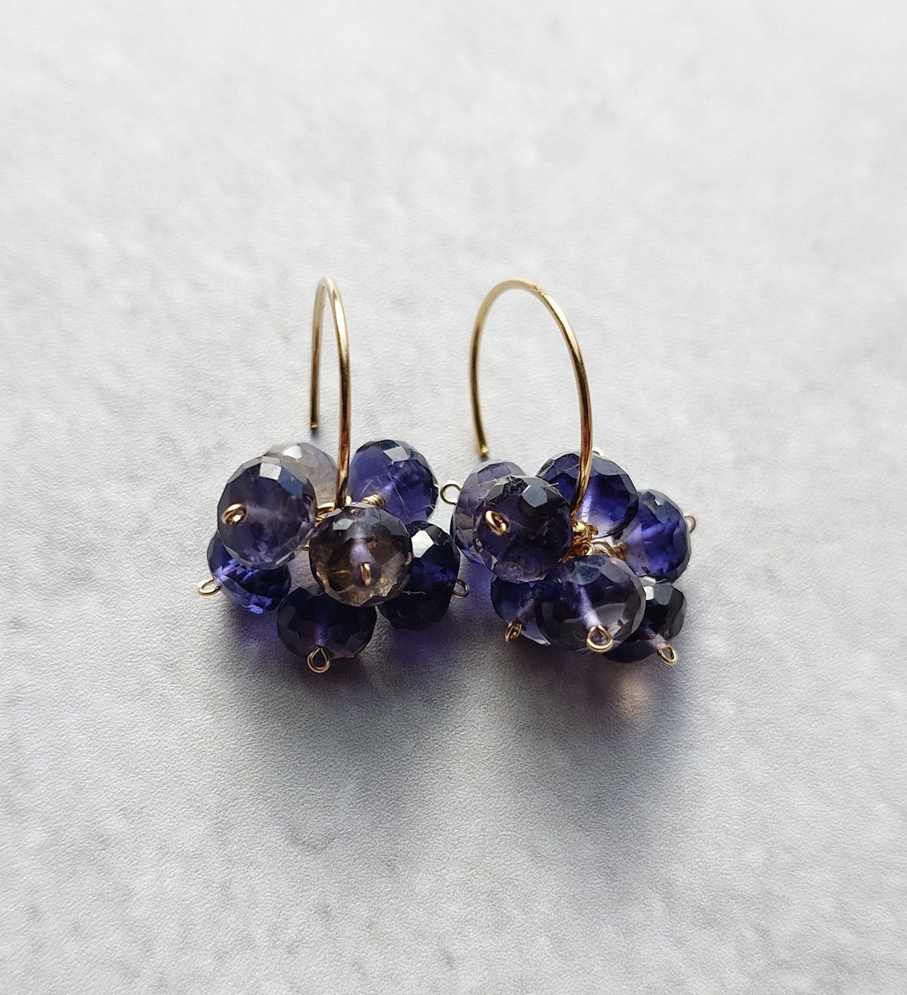 14kgf アイオライトのピアス