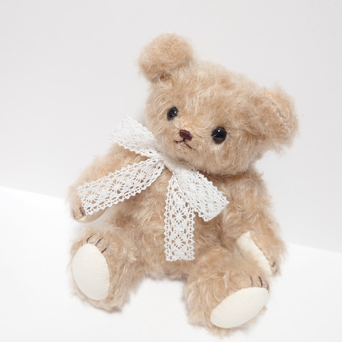 専用ページ*【再製作】ライトベージュモヘア テディベア ぬいぐるみ