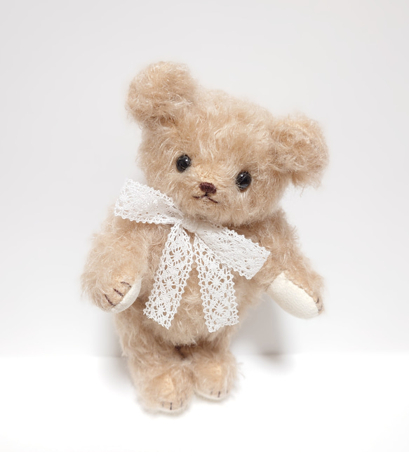 専用ページ*【再製作】ライトベージュモヘア テディベア ぬいぐるみ