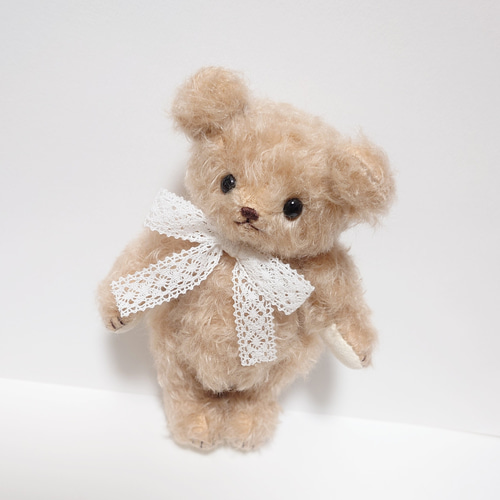 専用ページ*【再製作】ライトベージュモヘア テディベア ぬいぐるみ