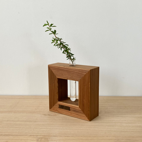 古材 一輪挿し i10 フラワー ベース フいちりんざしドライ