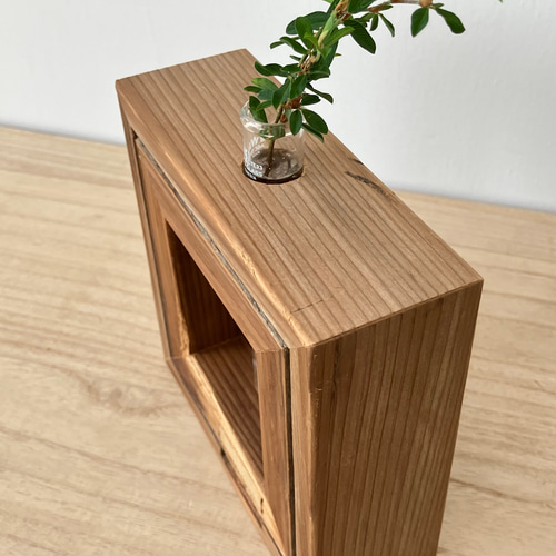 古玩　一輪挿し　花入 古材 一輪挿し i10 フラワー ベース フいちりんざしドライ