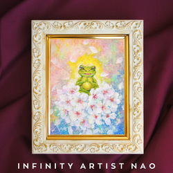 蛙 カエル 原画 アート 絵画 画家 インテリア ハンドメイド イラスト 緑 蛙 カエル 原画 アート 絵画 画家 インテリア ハンドメイド