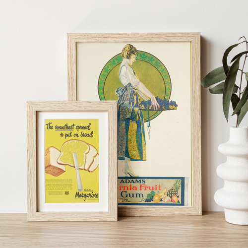 フルーツガムの広告ヴィンテージアートポスター☆葡萄アメリカン