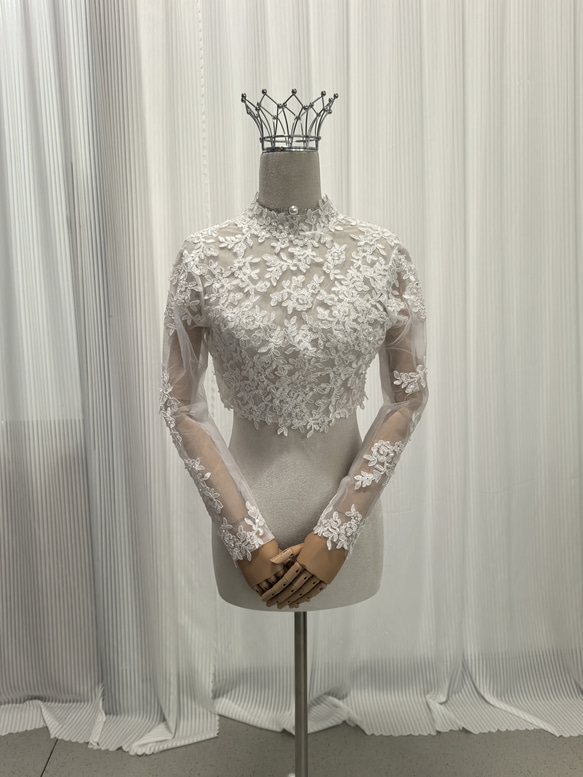 送料無料！ボレロ ロングスリーブ ビーズ キラキラスパンコール  