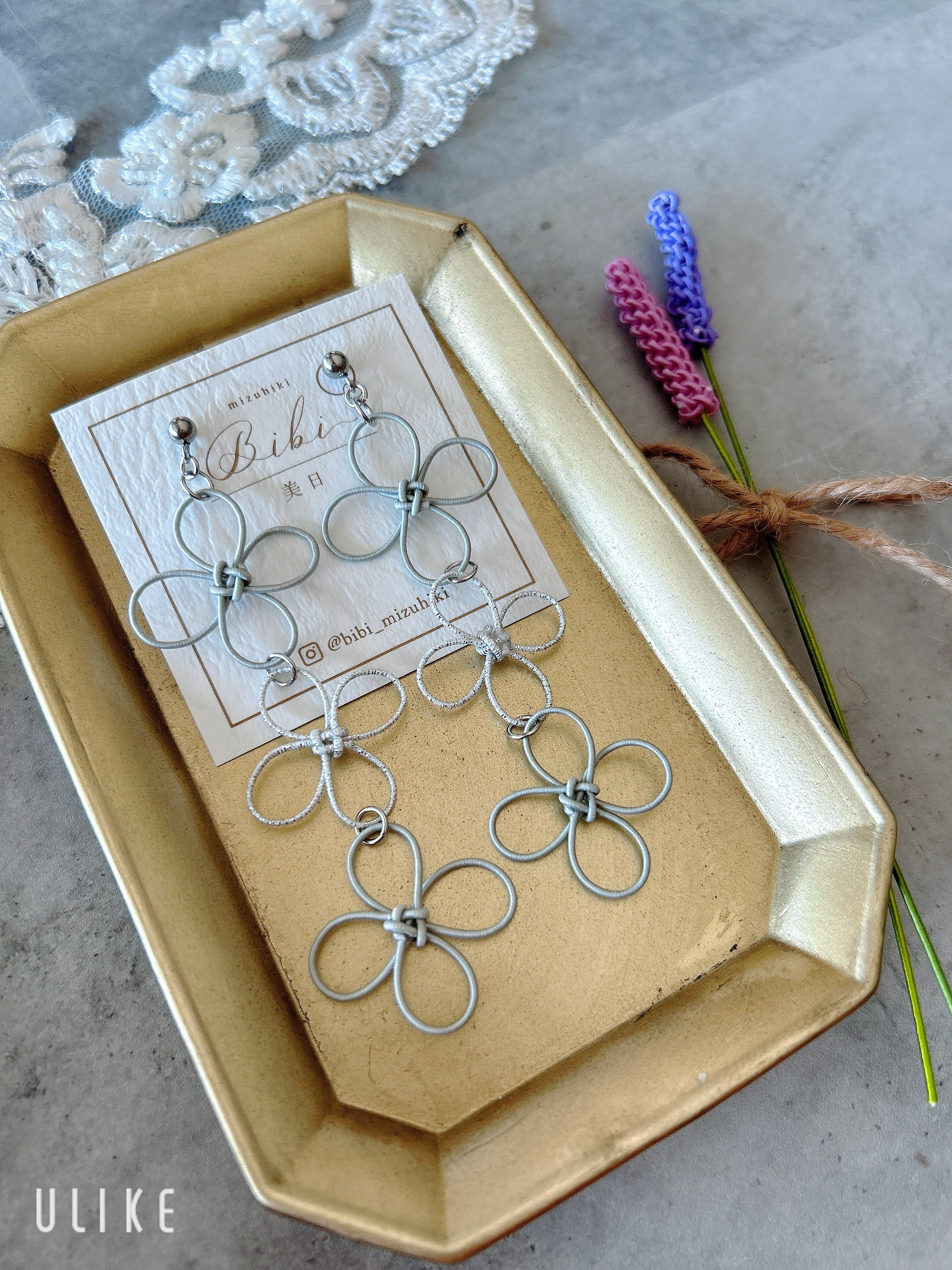 ハンドメイドピアス1622 P-914) メタルビーズピアス / ステンレス | ビーズ・パーツなど