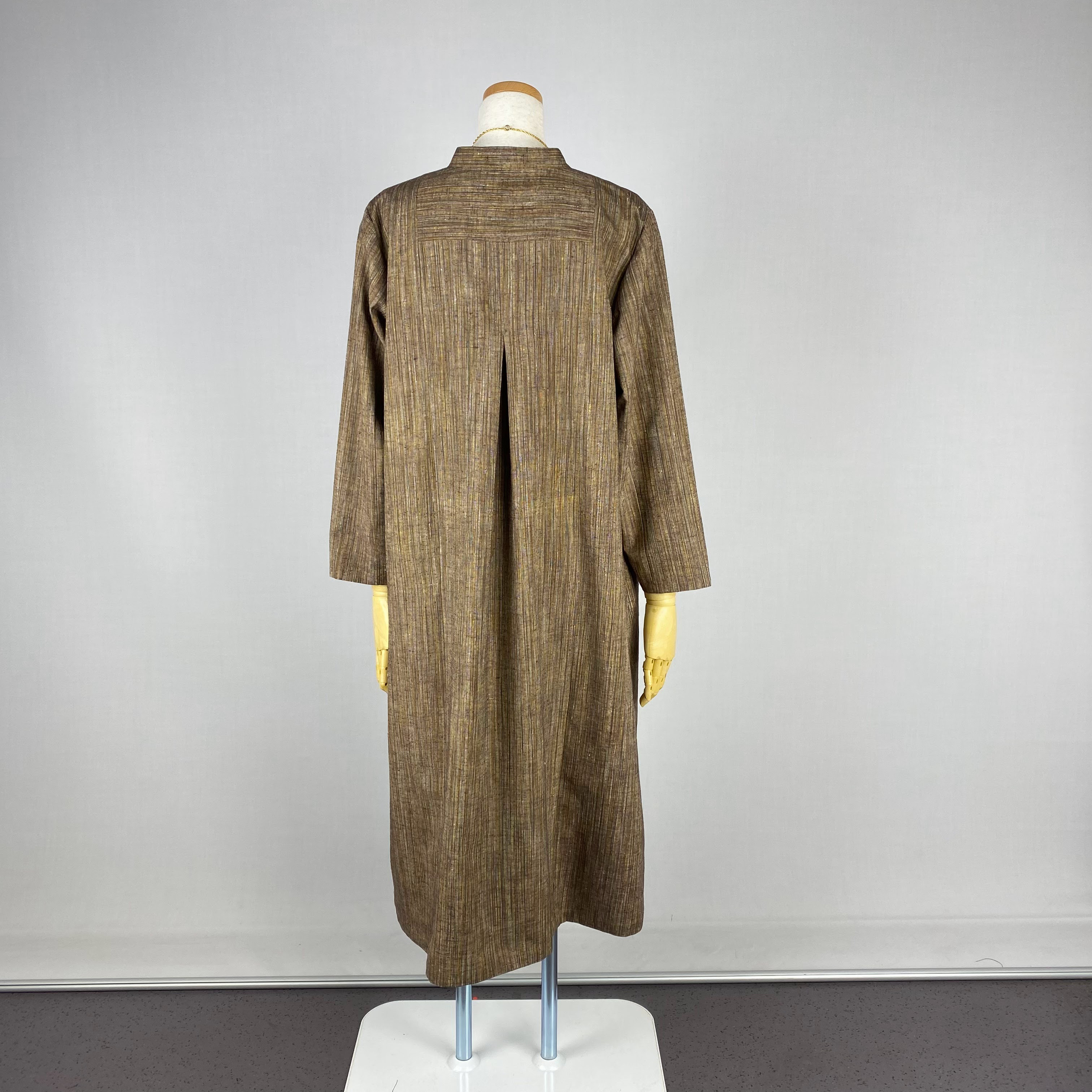 ✨半額SALE　 正絹紬　キーネック　ゆったりワンピース