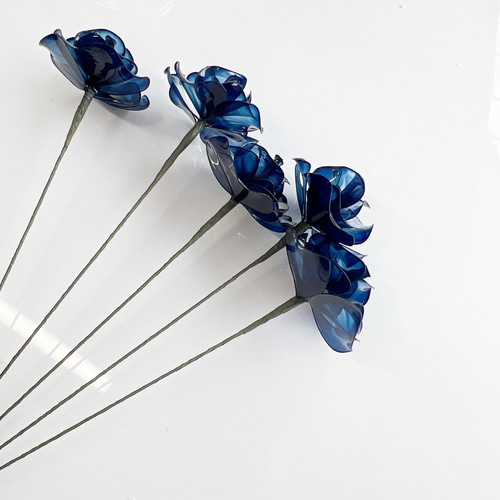 お得なブーケ】青薔薇 5本セット （カラー変更可）b2012 一輪挿し
