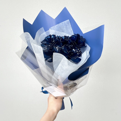 お得なブーケ】青薔薇 5本セット （カラー変更可）b2012 一輪挿し
