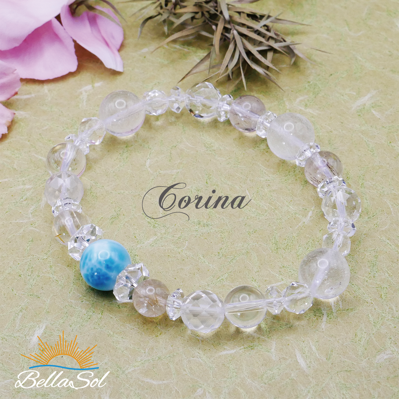 心を満たす究極の愛♡ラリマーとマニカラン水晶のブレスレット