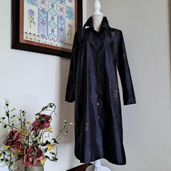 ☆ 着物リメイク/大島紬/ハンドメイド/ジャケットコート/一品もの