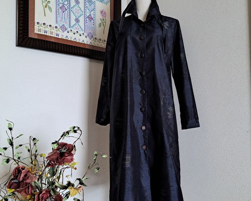 ☆ 着物リメイク/大島紬/ハンドメイド/ジャケットコート/一品