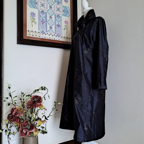 ☆ 着物リメイク/大島紬/ハンドメイド/ジャケットコート/一品