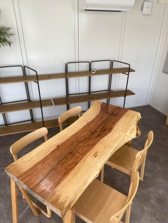赤字覚悟} 栃/トチ 一枚板 テーブル 新品/未使用 杢あり ダイニング 