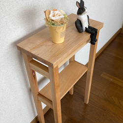 ホワイトオーク✴︎ コンソールテーブル（幅40㎝） 棚・シェルフ