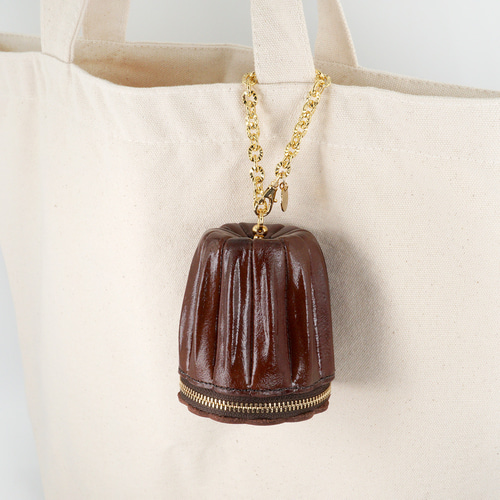 カヌレなポーチ（イヤホン入れ）／本革製 ポーチ EARL'S FAVOURITE