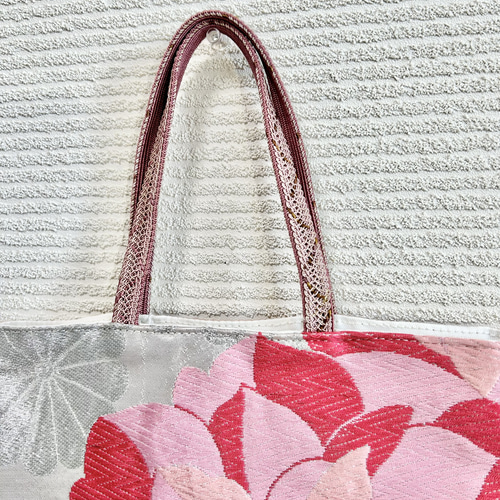 A4ファイルが入る帯をリメイクしたトートバッグ 鞄 和鞄 和バッグ 和柄