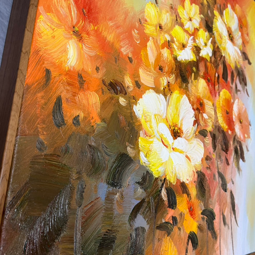 植物画】油絵 油彩画 絵画 インテリア 現代アート 現代絵画