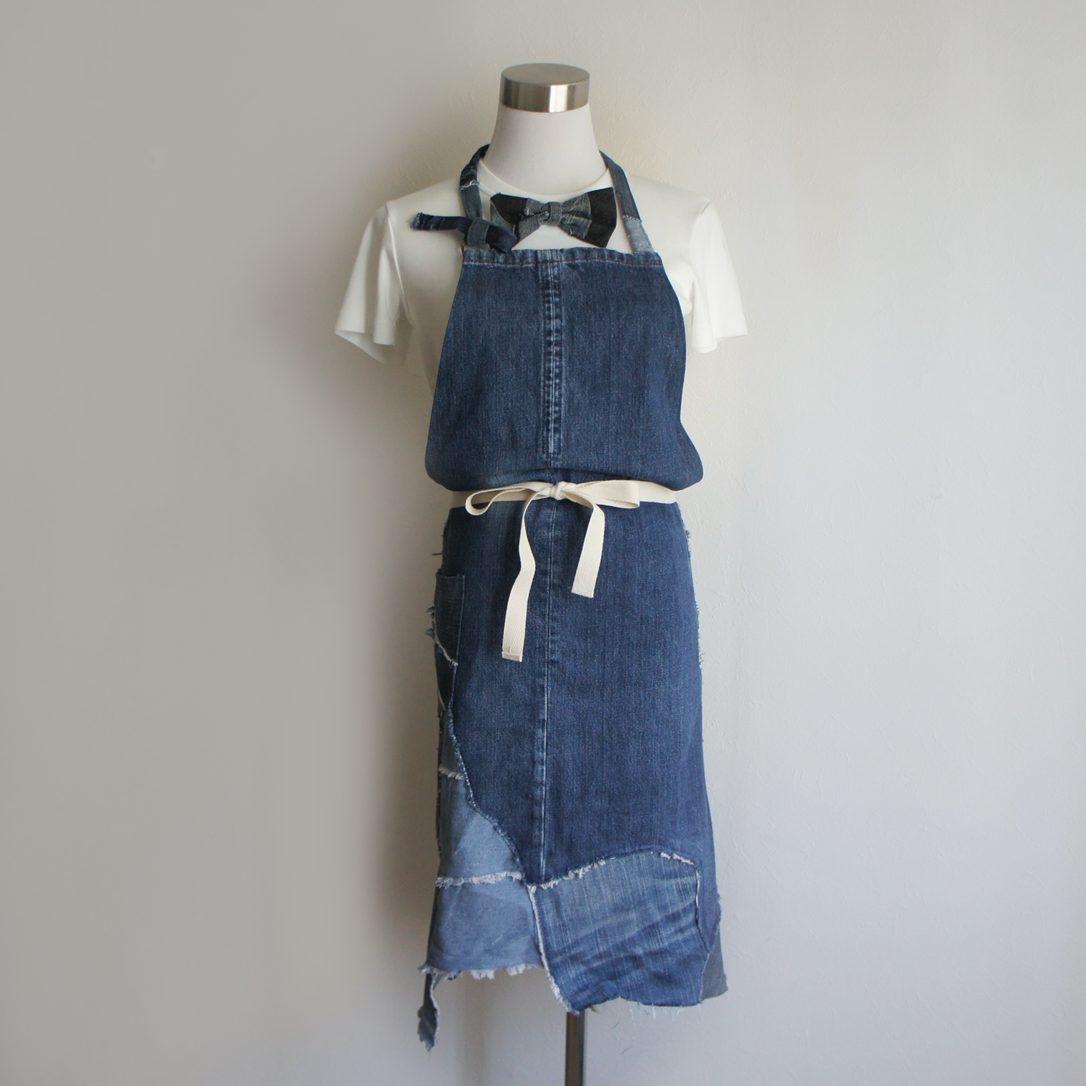 ap-245 パッチワークデニムエプロン