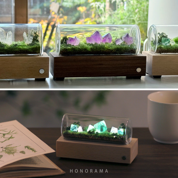 DIOLAMP -ジオランプ-　鉱石輝く草原　ミニチュア 天然石 4枚目の画像