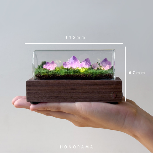 DIOLAMP -ジオランプ-　鉱石輝く草原　ミニチュア 天然石 2枚目の画像