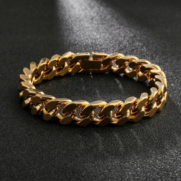 喜平チェーン ブレスレット ゴールド 18K金張りステンレス クラスプ 