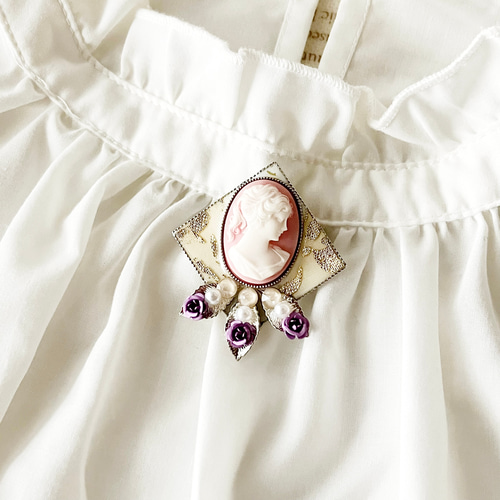 令嬢のティータイム カメオデザインブローチ・ペンダントトップ