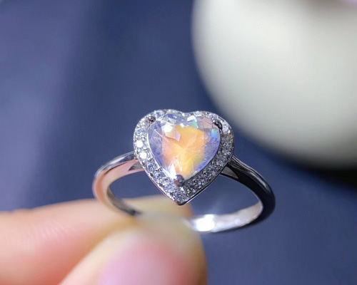 MARJORAM ハート型ストーンリング 11号 MARJORAM ハート型ストーン