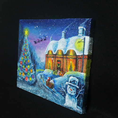 油絵 油彩 油彩画 絵画【Christmas】 絵画 HR 通販 18529749｜Creema