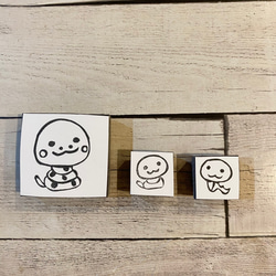 消しゴムはんこ　ヘビ親子 3枚目の画像
